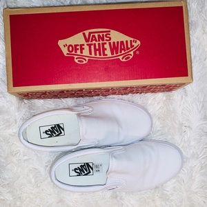 White Slip-on vans